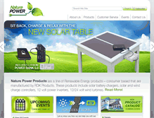 Tablet Screenshot of naturepowerproducts.com